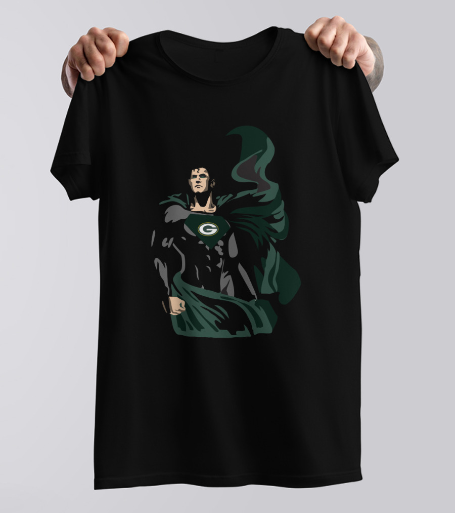 Superman Green Bay Packers Fan Hero Iconic Crossover T-Shirt