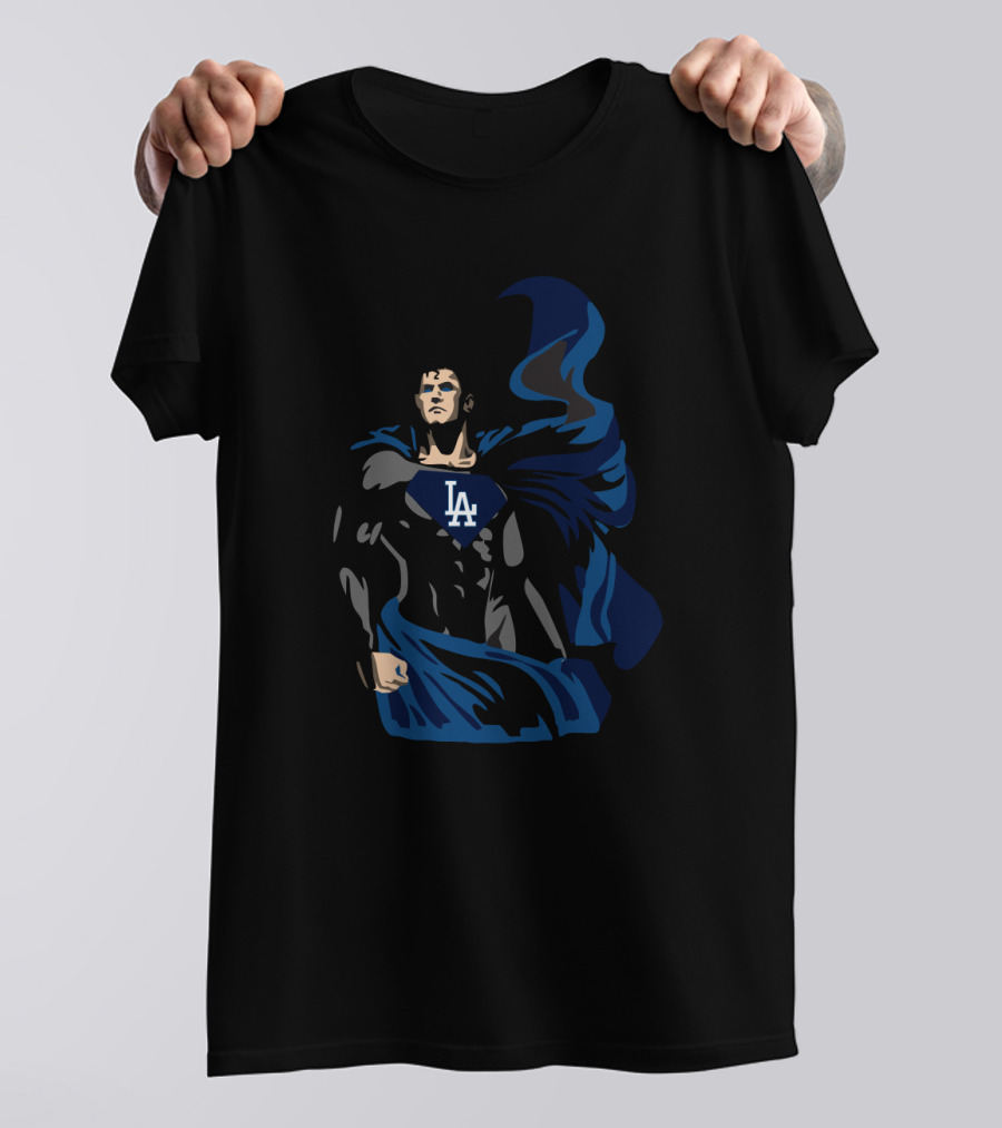 LA Superman Dodgers Hero Iconic Crossover T-Shirt
