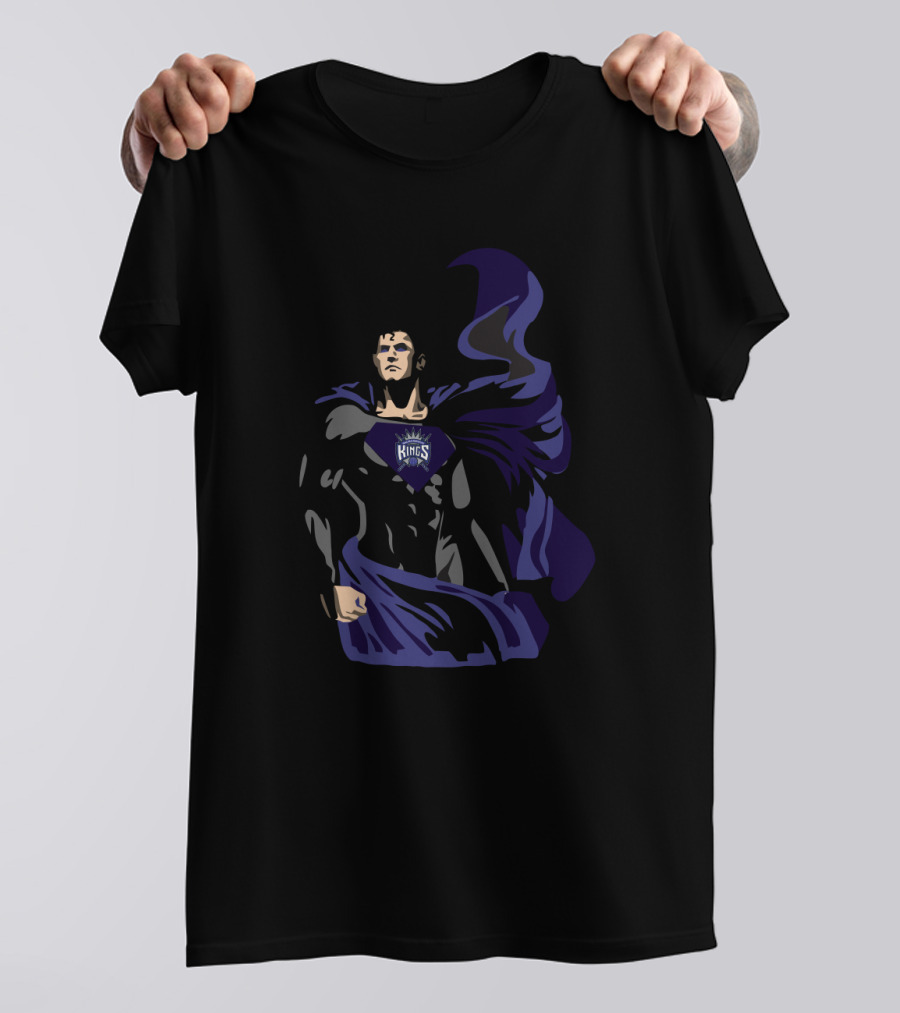 Superman Logo Sacramento Kings Fans Heroic Symbol T-Shirt