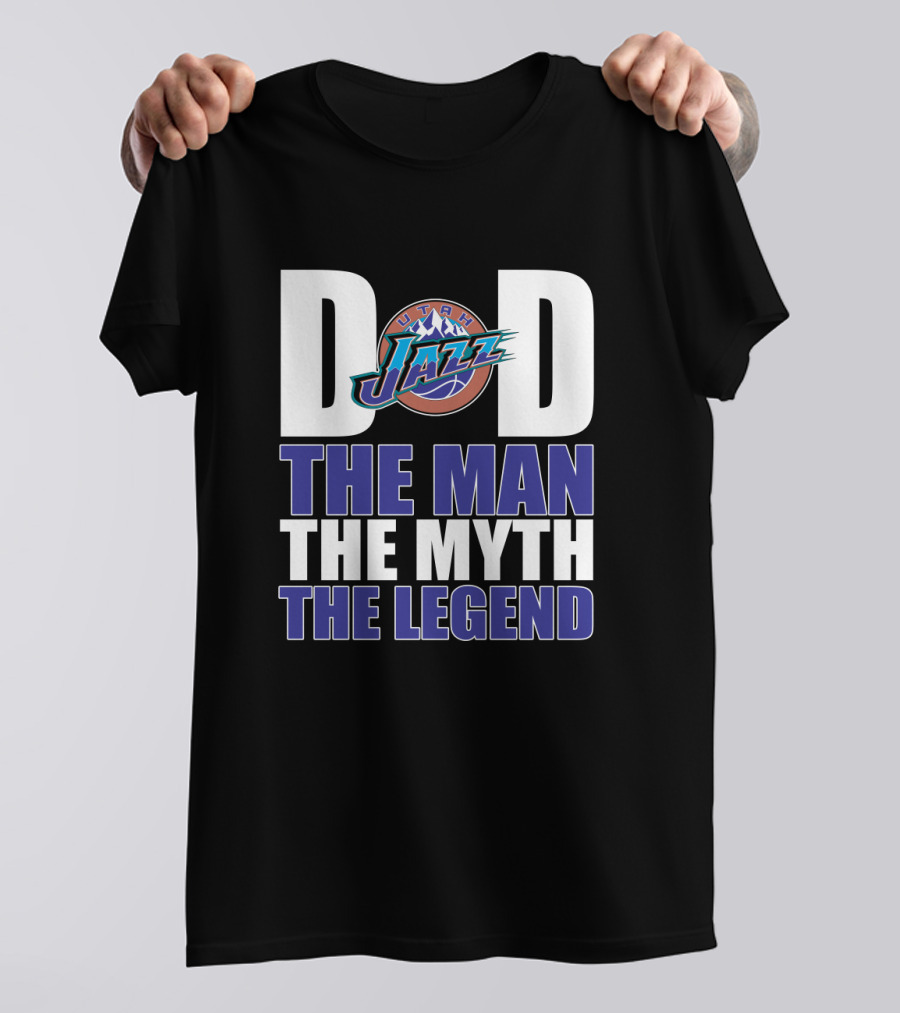 Utah Jazz Dad The Man The Myth The Legend Father's Day T-Shirt