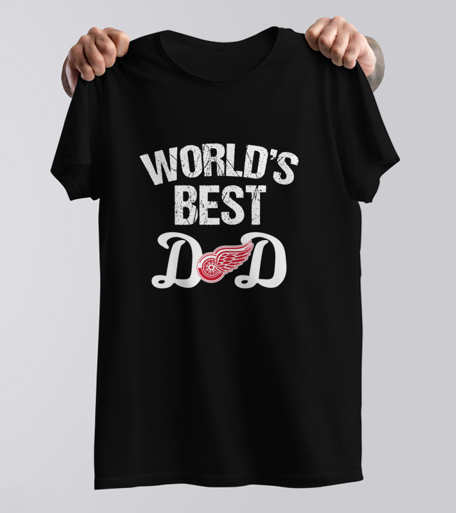 World's Best Dad Detroit Red Wings Fan T-Shirt
