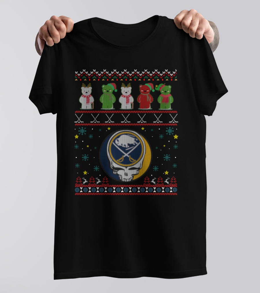 Buffalo Sabres Bears Grateful Dead Hockey Ugly T-Shirt
