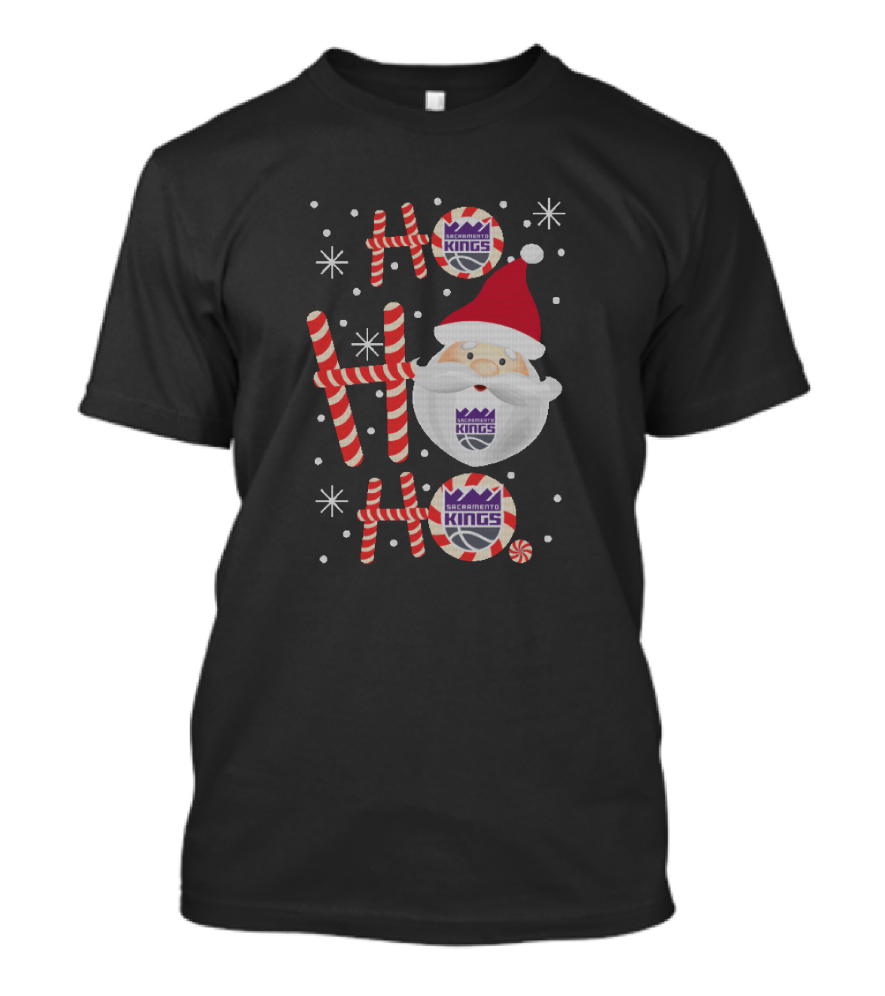 Santa Claus Sacramento Kings Ho Ho Ho Xmas Playful Holiday Spirit T-Shirt