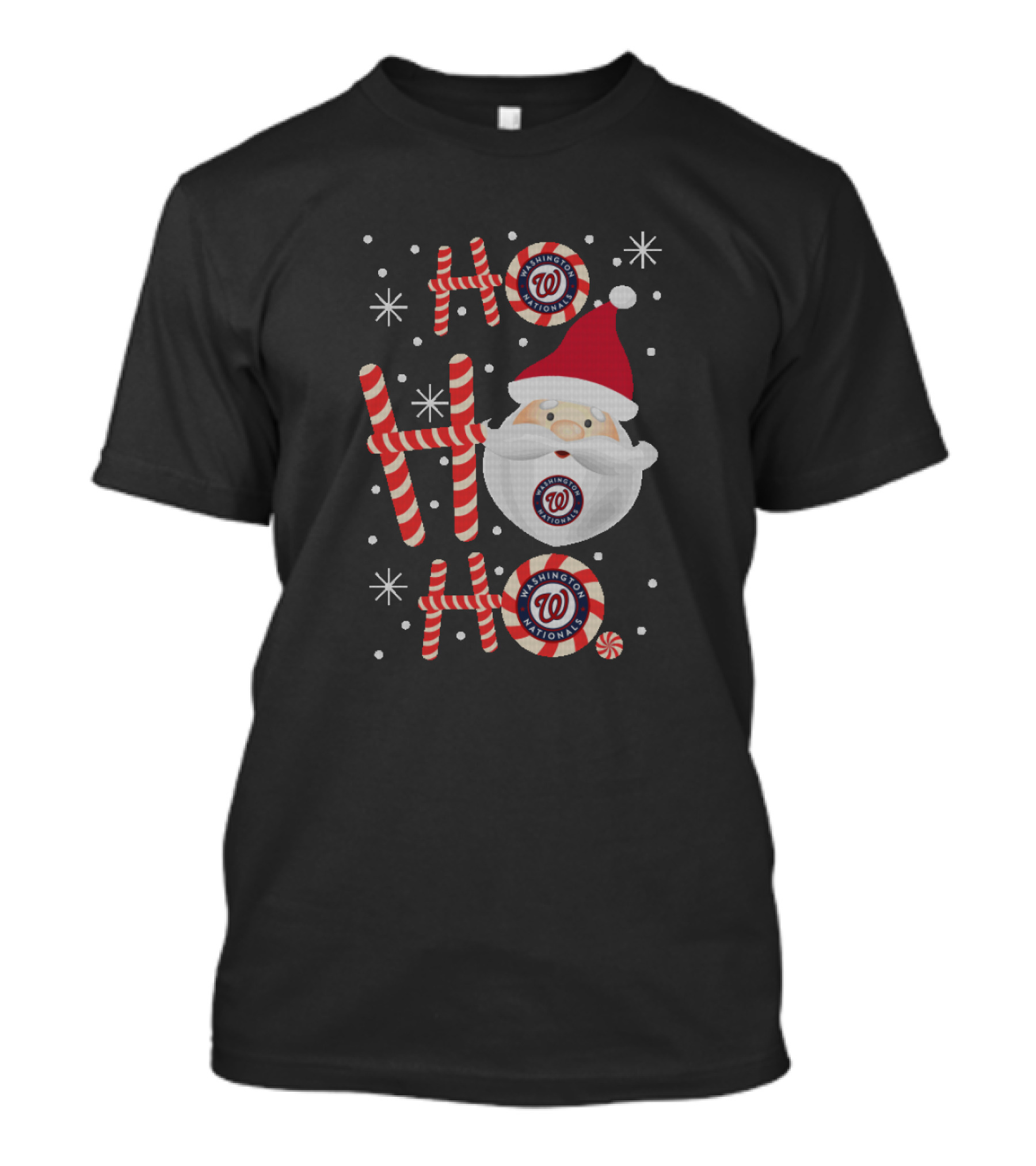 Ho Ho Ho Santa Claus Christmas For Washington Nationals Fans With Team T-Shirt