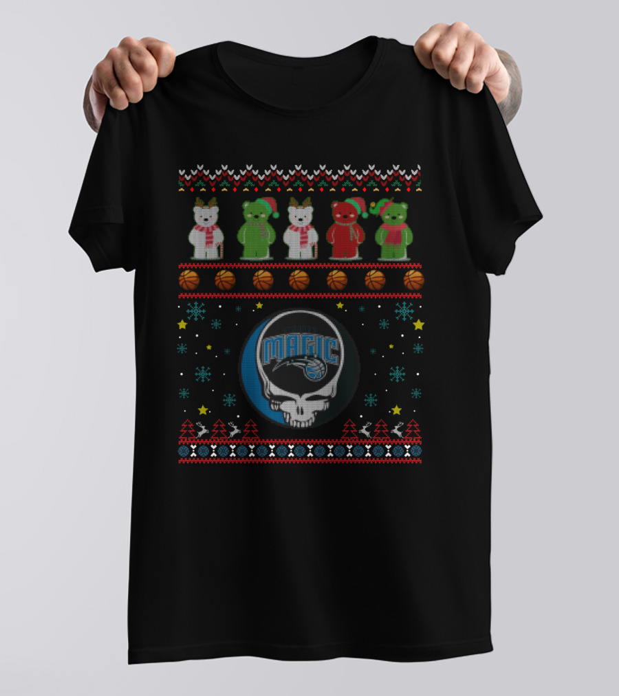 Orlando Magic Grateful Dead Bears Christmas T-Shirt