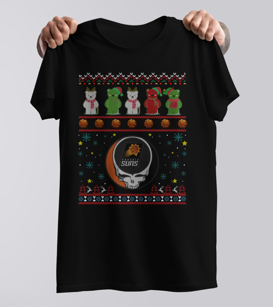 Phoenix Suns Grateful Dead Bears Christmas T-Shirt