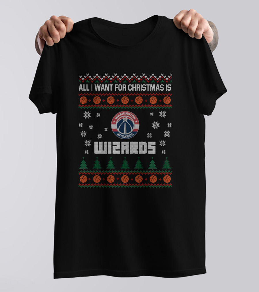 All I Want For Christmas Is Washington Wizards T-Shirt