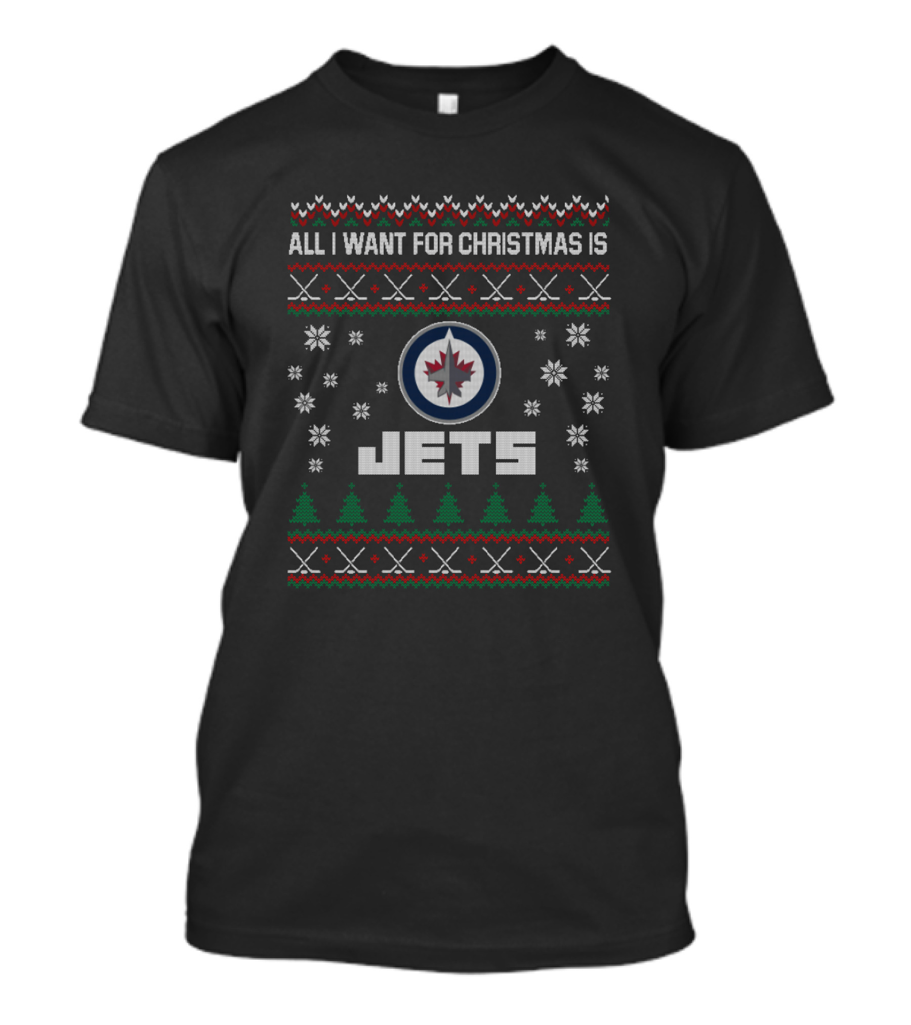 All I Want For Christmas Is Winnipeg Jets Festive T-Shirt