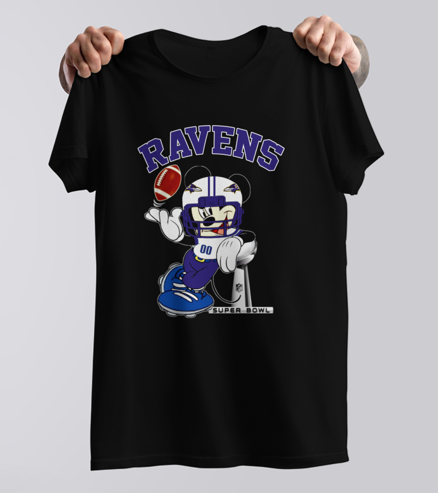 Ravens Mickey Super Bowl Nfl Baltimore T-Shirt
