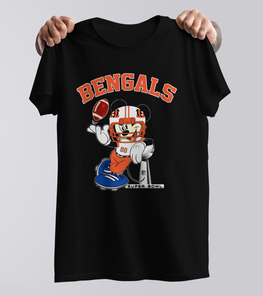 Bengals Super Bowl Nfl Mickey Football T-Shirt