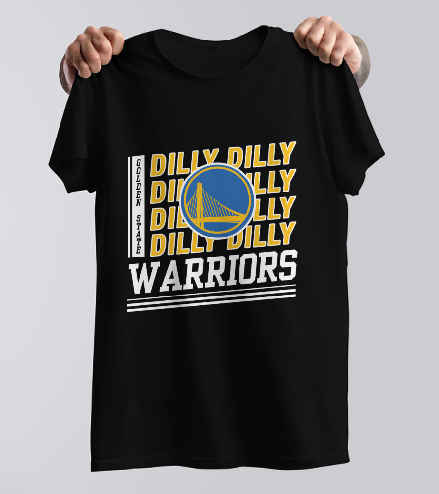 Golden State Warriors Dilly Dilly Basketball Blue And Yellow Bridge T-Shirt