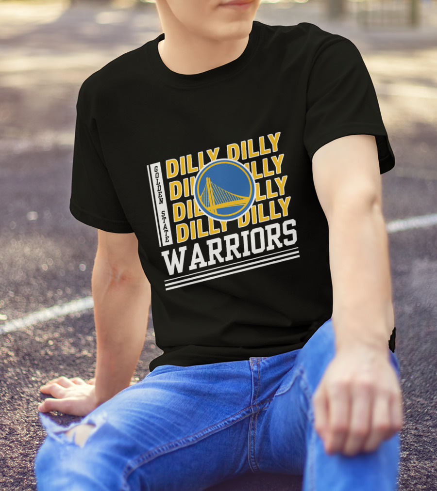 Golden State Warriors Dilly Dilly Basketball Blue And Yellow Bridge T-Shirt