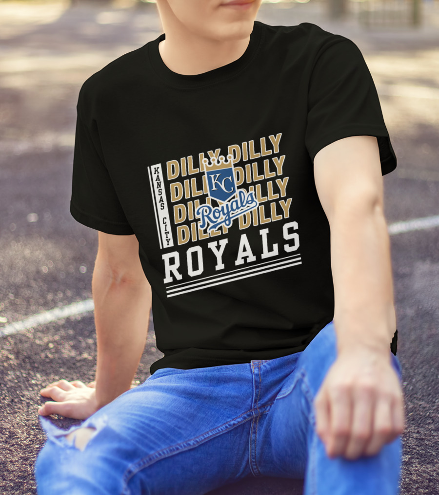 Kansas City Royals Dilly Dilly KC Royals Baseball Crest T-Shirt
