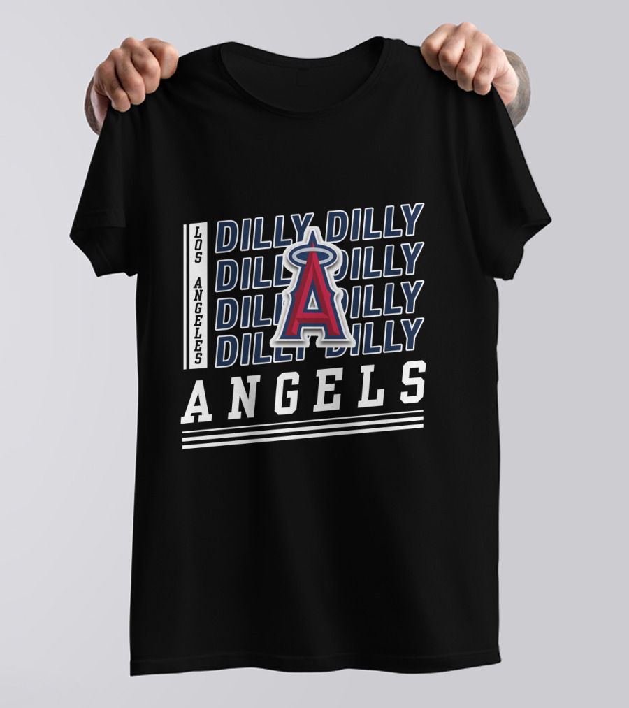 Los Angeles Angels Dilly Dilly Repeated Graphic With Team T-Shirt