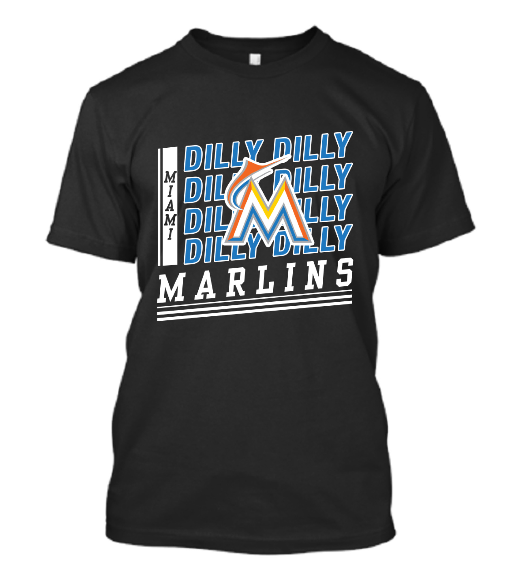Miami Marlins M Logo Dilly Dilly Baseball Catchphrase T-Shirt
