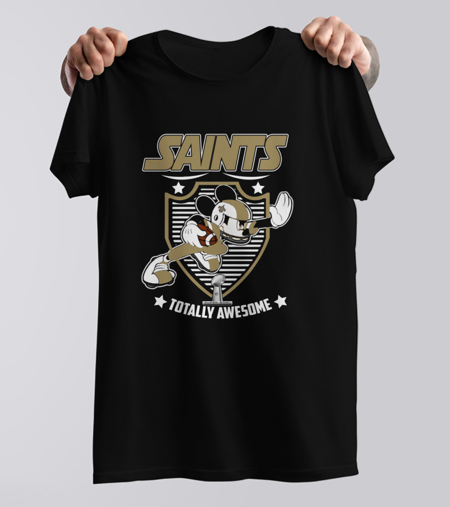 Saints Totally Awesome New Orleans Football Mickey T-Shirt