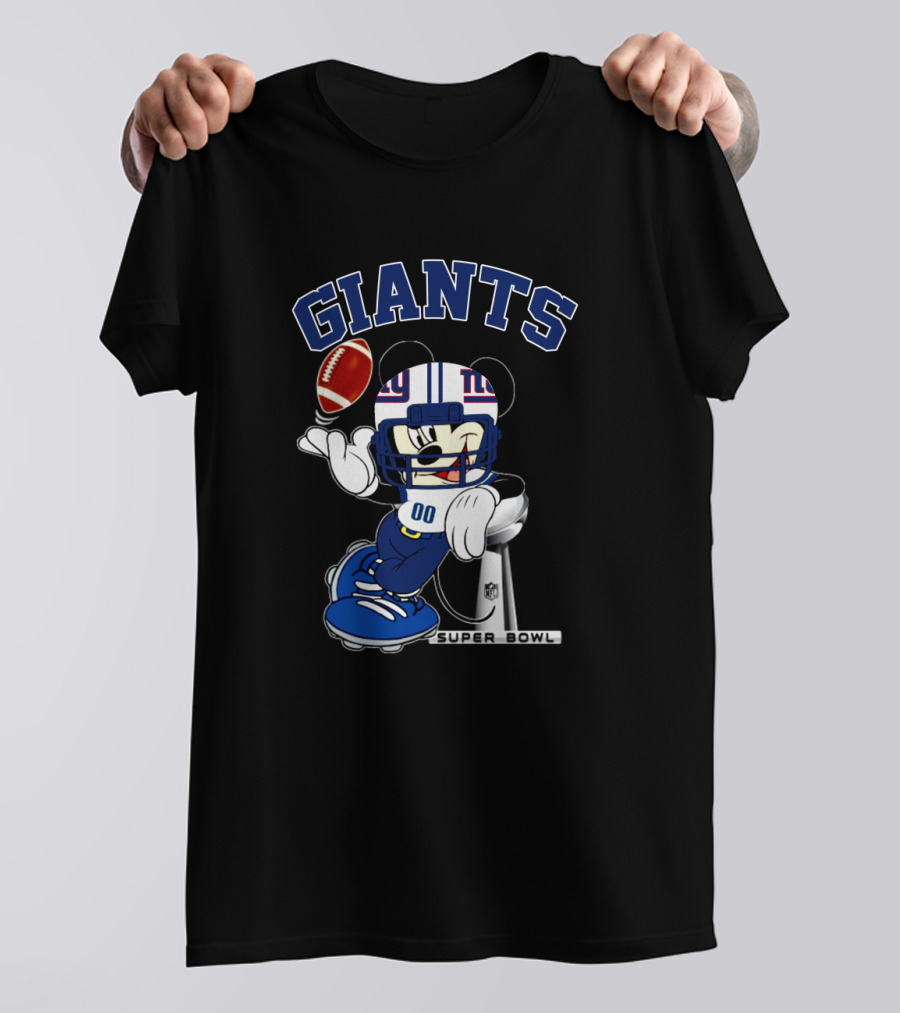 Giants Mickey Nfl Super Bowl Football T-Shirt