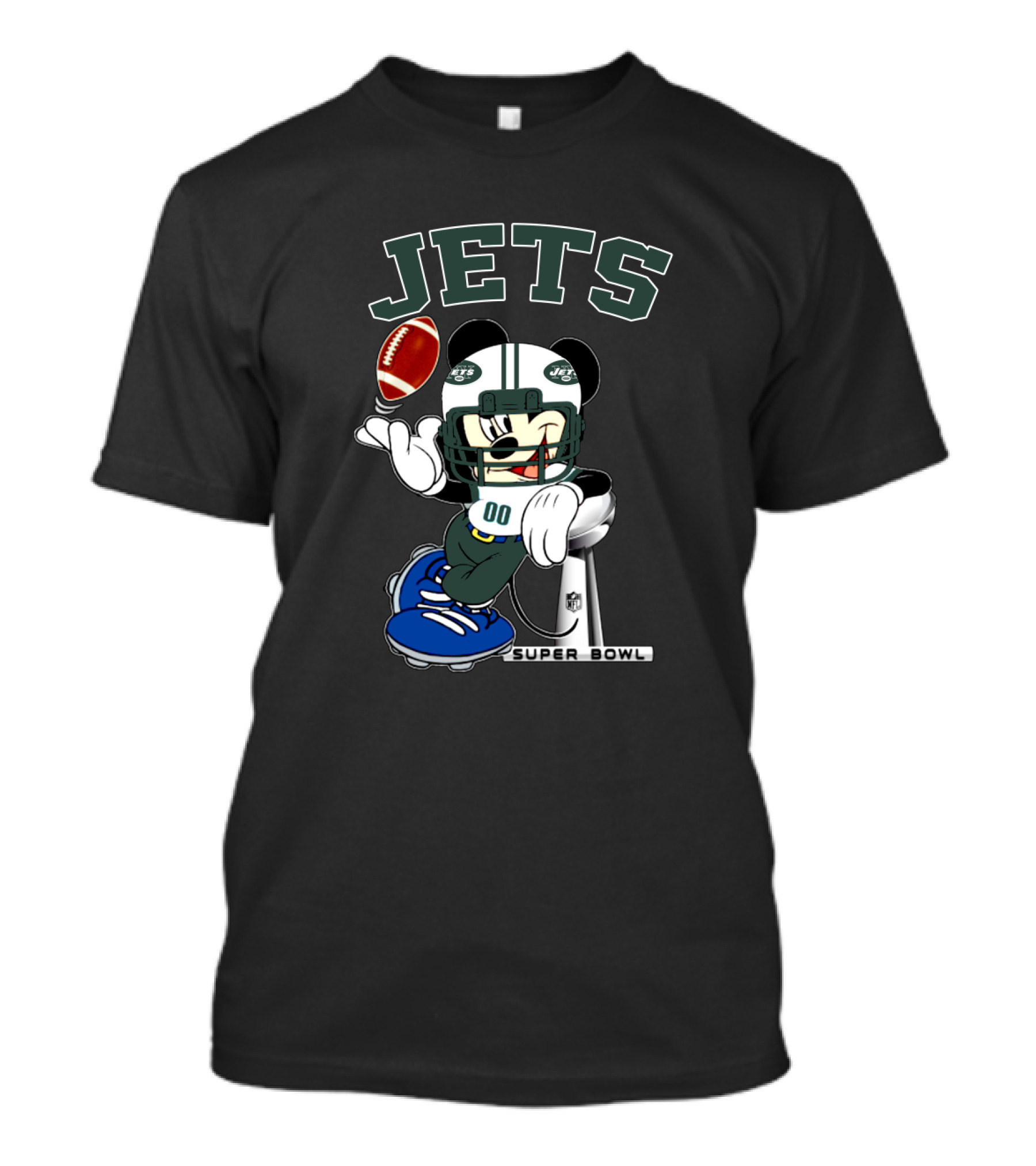 Jets Mickey Helmet Football Super Bowl Nfl T-Shirt