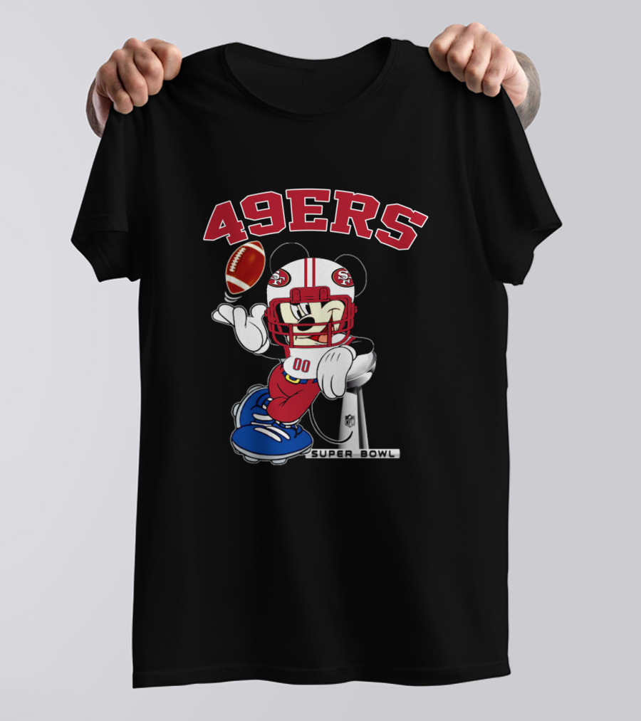49ers Mickey Nfl Super Bowl Football T-Shirt