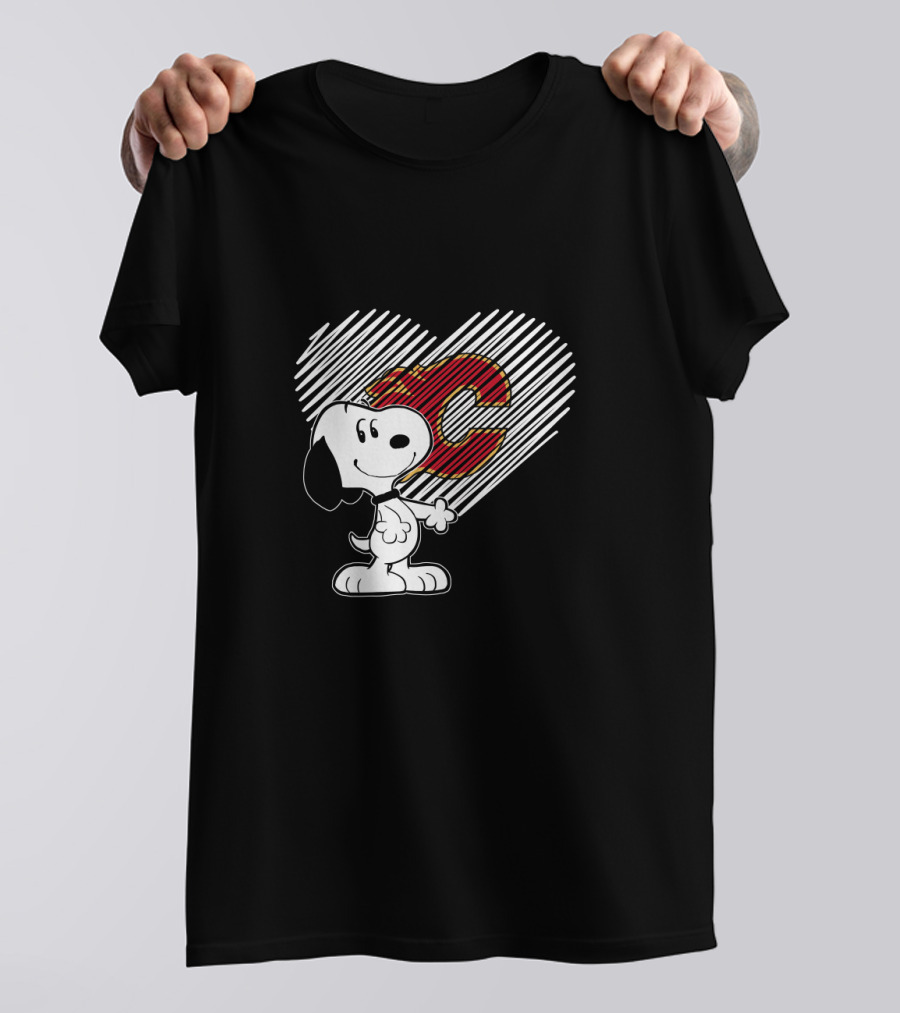 Snoopy Heart Calgary Flames NHL Fan T-Shirt