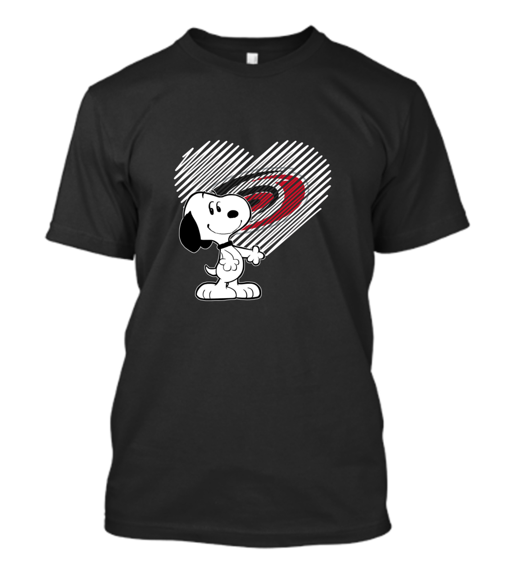 Snoopy Heart Carolina Hurricanes T-Shirt