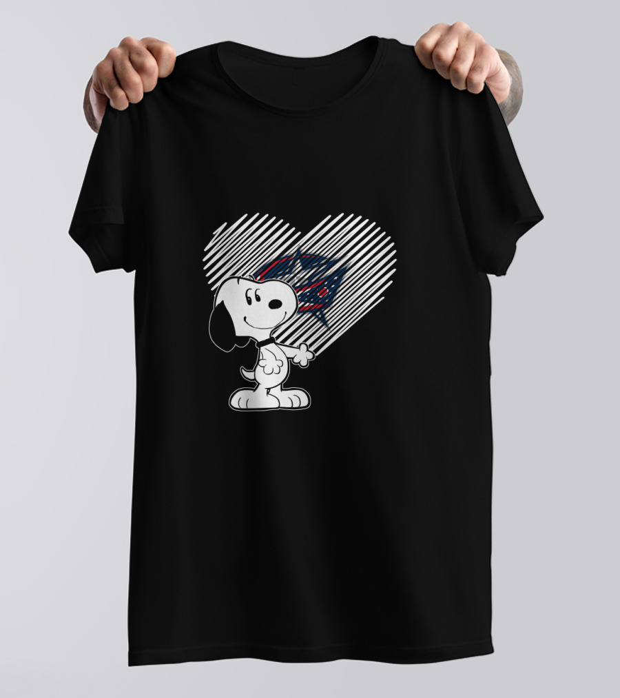 Snoopy Heart Columbus Blue Jackets NHL Team Fan T-Shirt