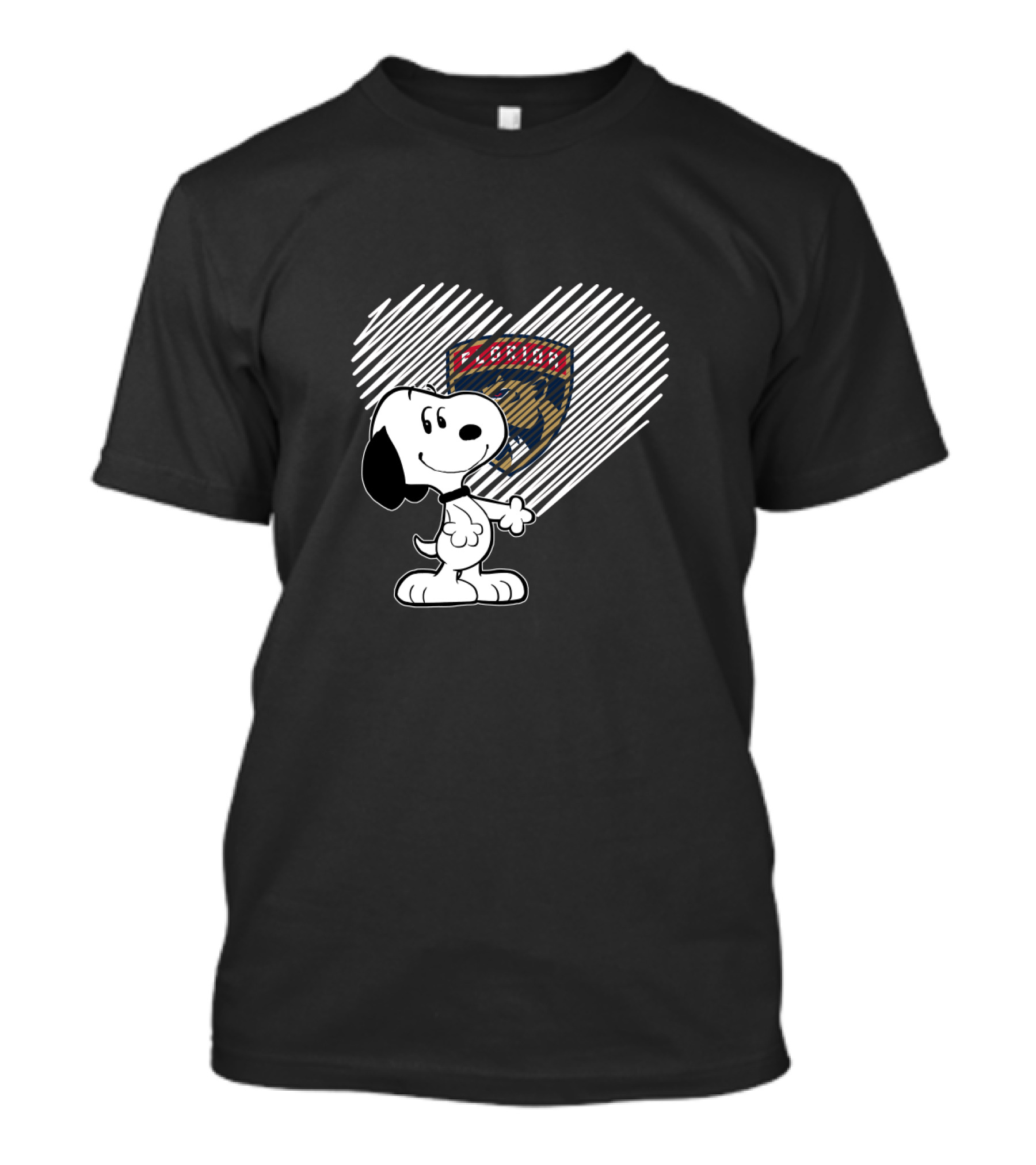 Snoopy Heart Florida Panthers Peanuts NHL Collaboration T-Shirt