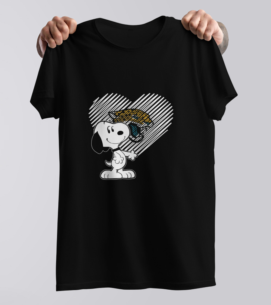 Snoopy Heart Jacksonville Jaguars Fan Love T-Shirt