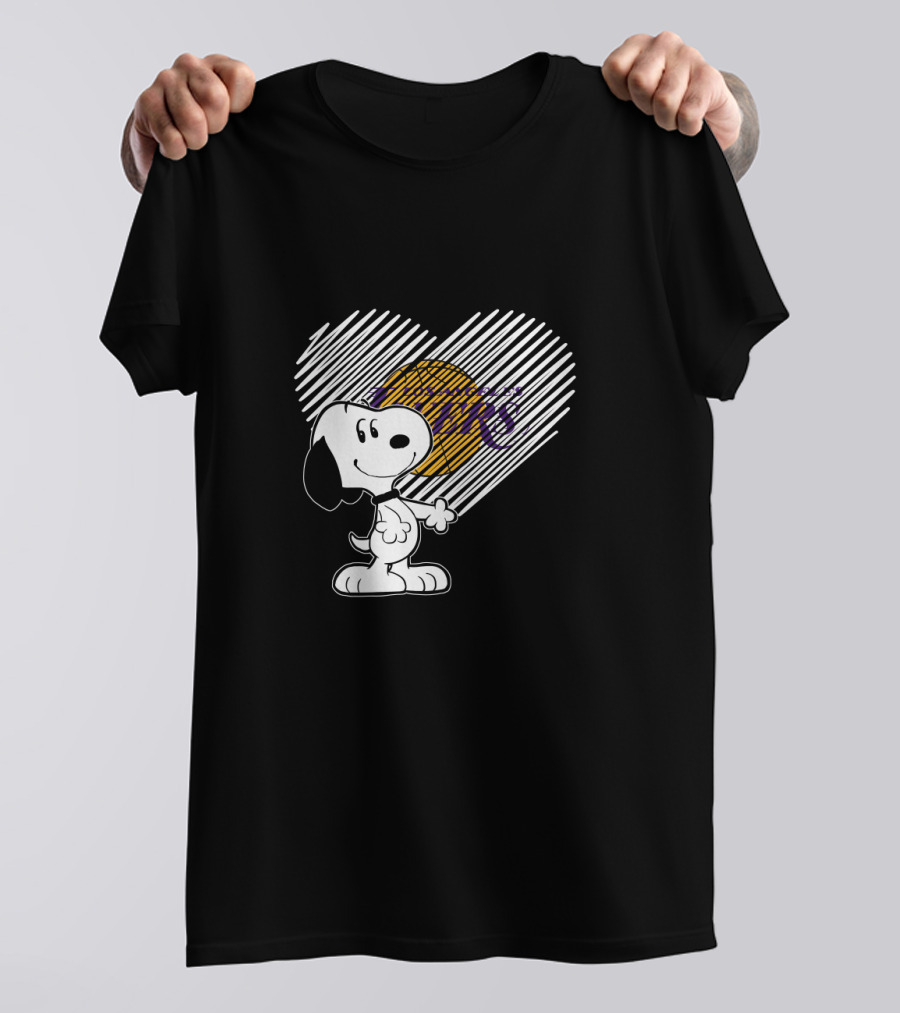 Snoopy Heart Los Angeles Lakers Fan Favorite T-Shirt