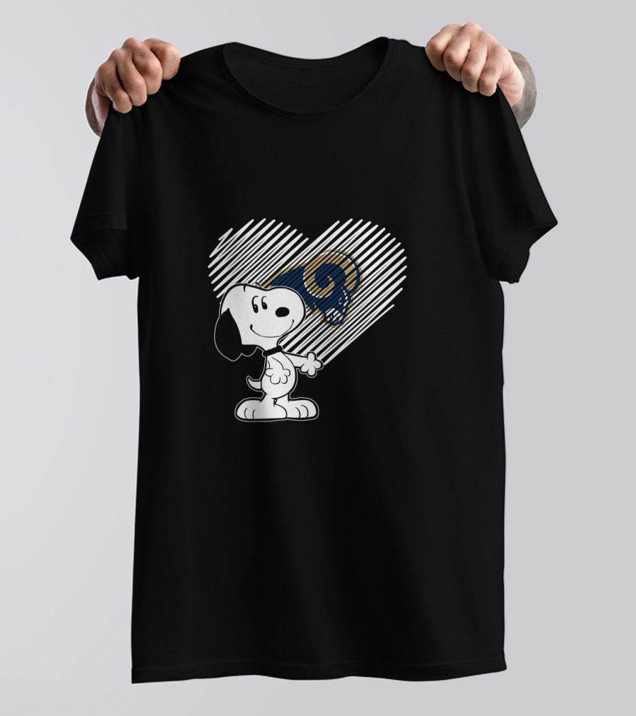 Snoopy Heart Los Angeles Rams Fan Favorite T-Shirt