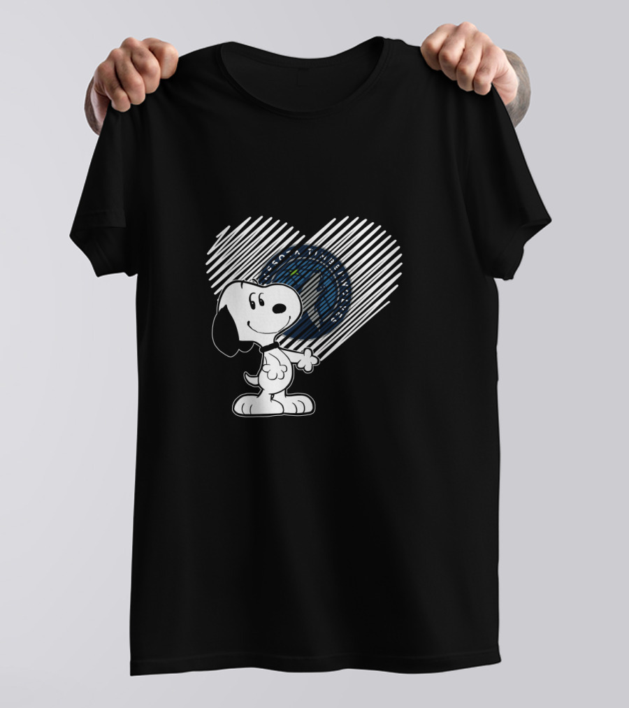 Snoopy Minnesota Timberwolves Heart Fan Favorite T-Shirt