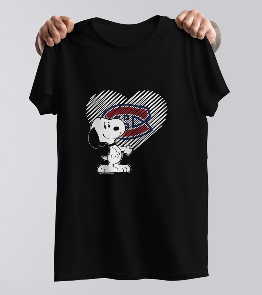 Snoopy Heart Montreal Canadiens Logo Fan T-Shirt