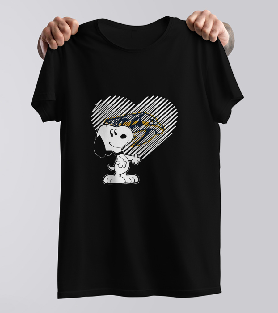 Snoopy Heart Nashville Predators NHL T-Shirt