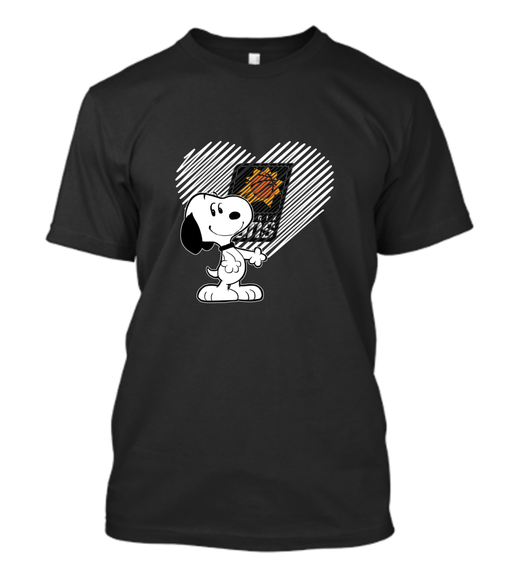 Snoopy Holding Heart With Phoenix Suns Logo For Fans T-Shirt