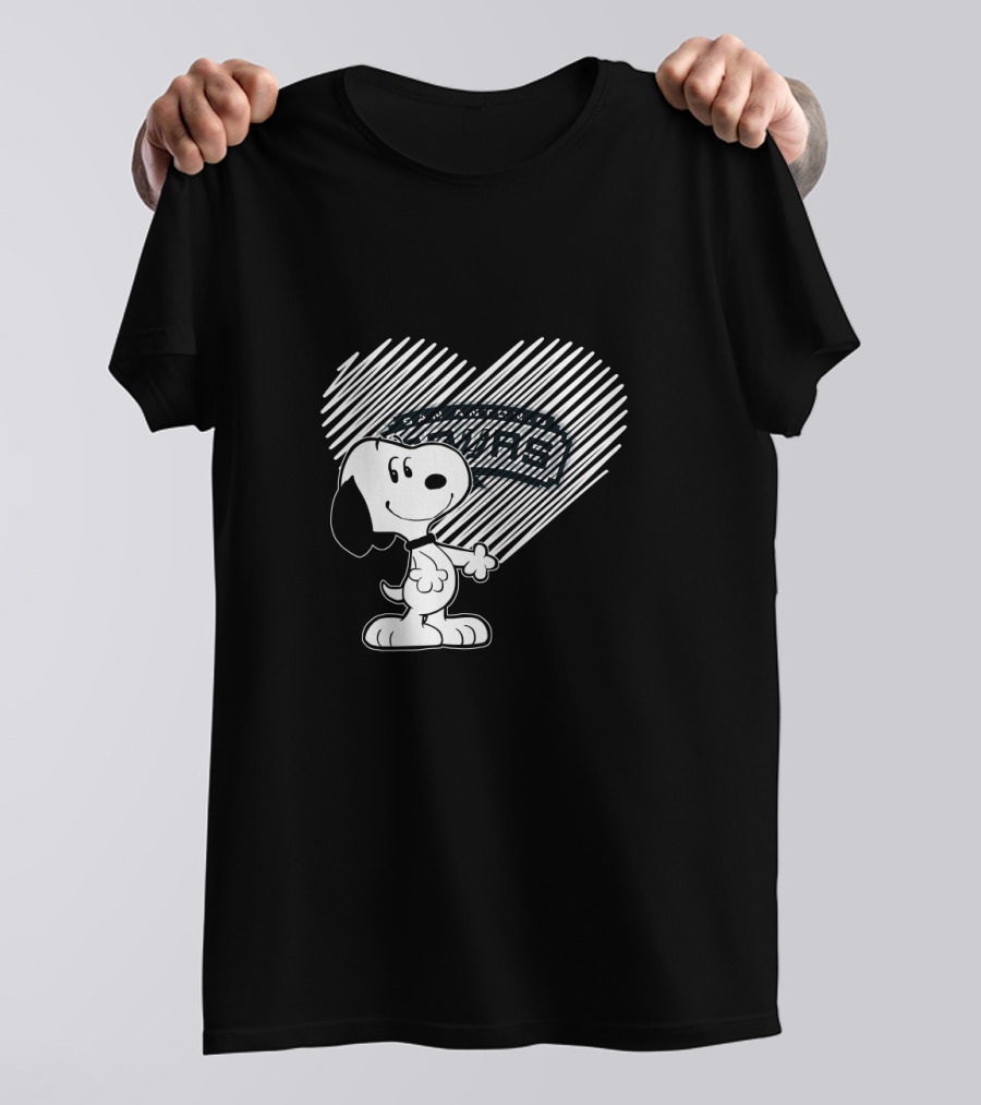 Snoopy San Antonio Spurs Heart Fans T-Shirt