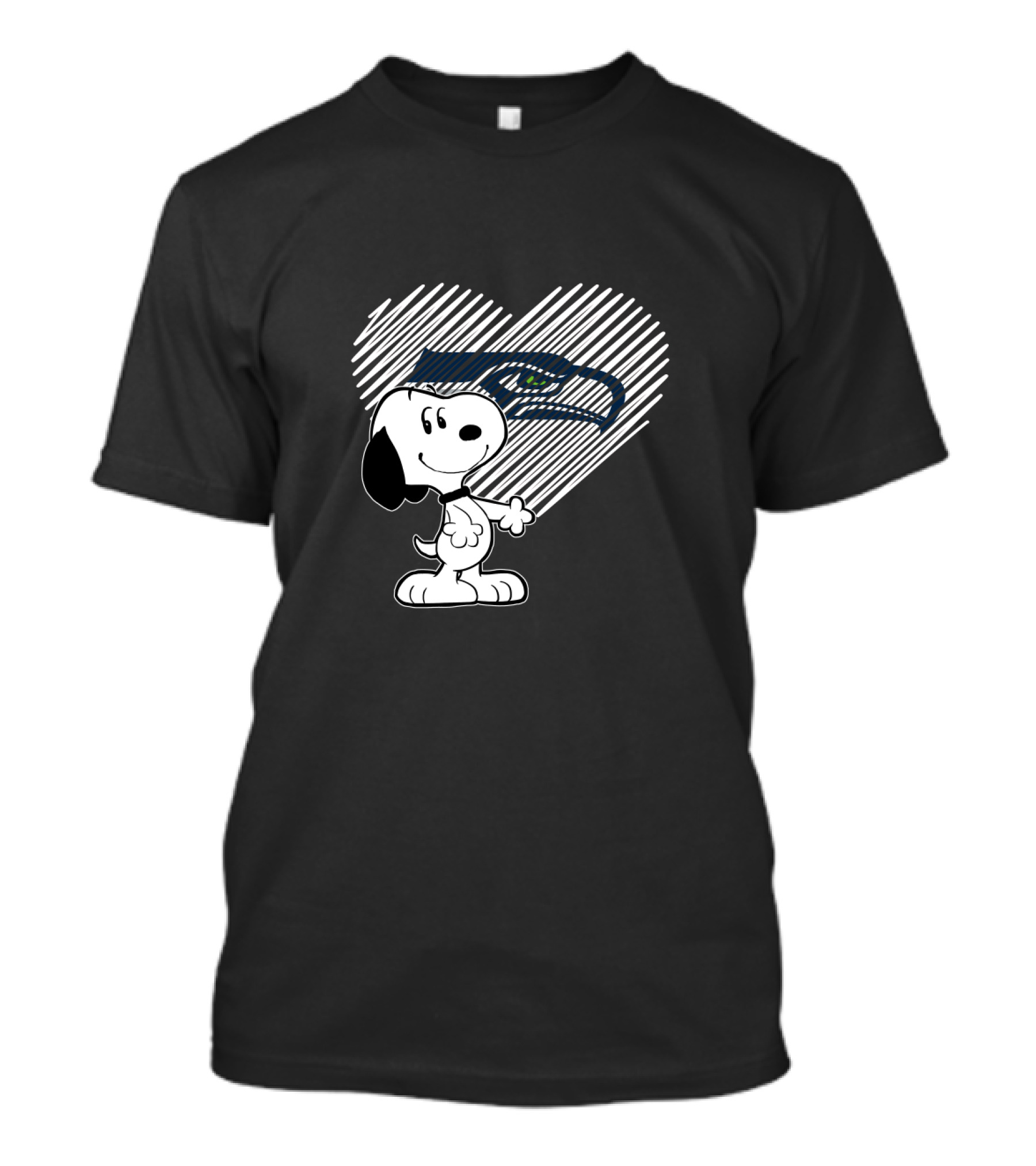 Snoopy Heart Seattle Seahawks Fan Love T-Shirt