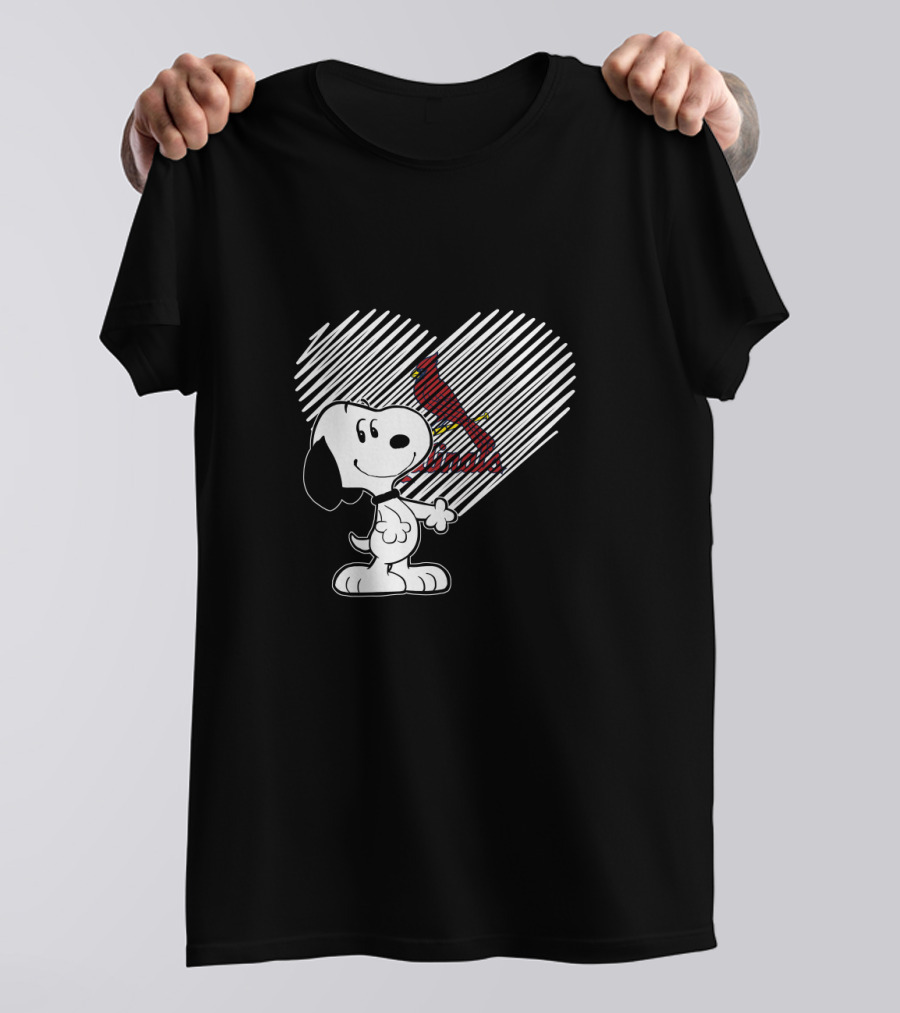 Snoopy Heart St. Louis Cardinals Fan Love T-Shirt