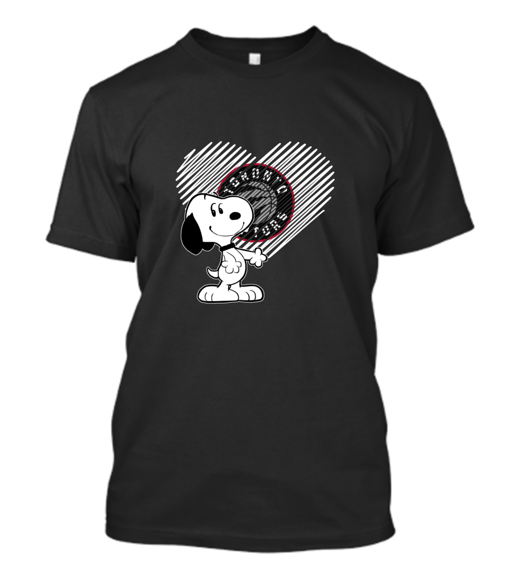 Snoopy Hearts Toronto Raptors Basketball Fans T-Shirt