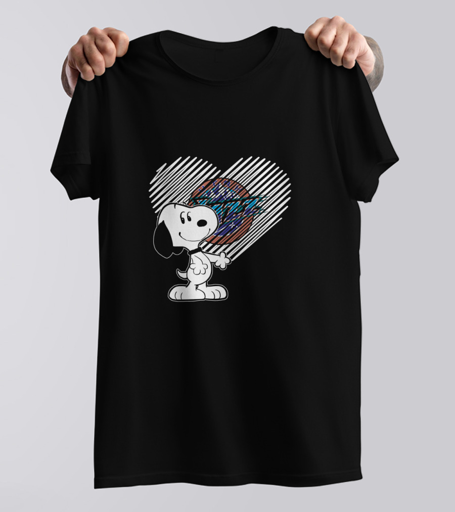 Snoopy Heart Utah Jazz Fan Love T-Shirt