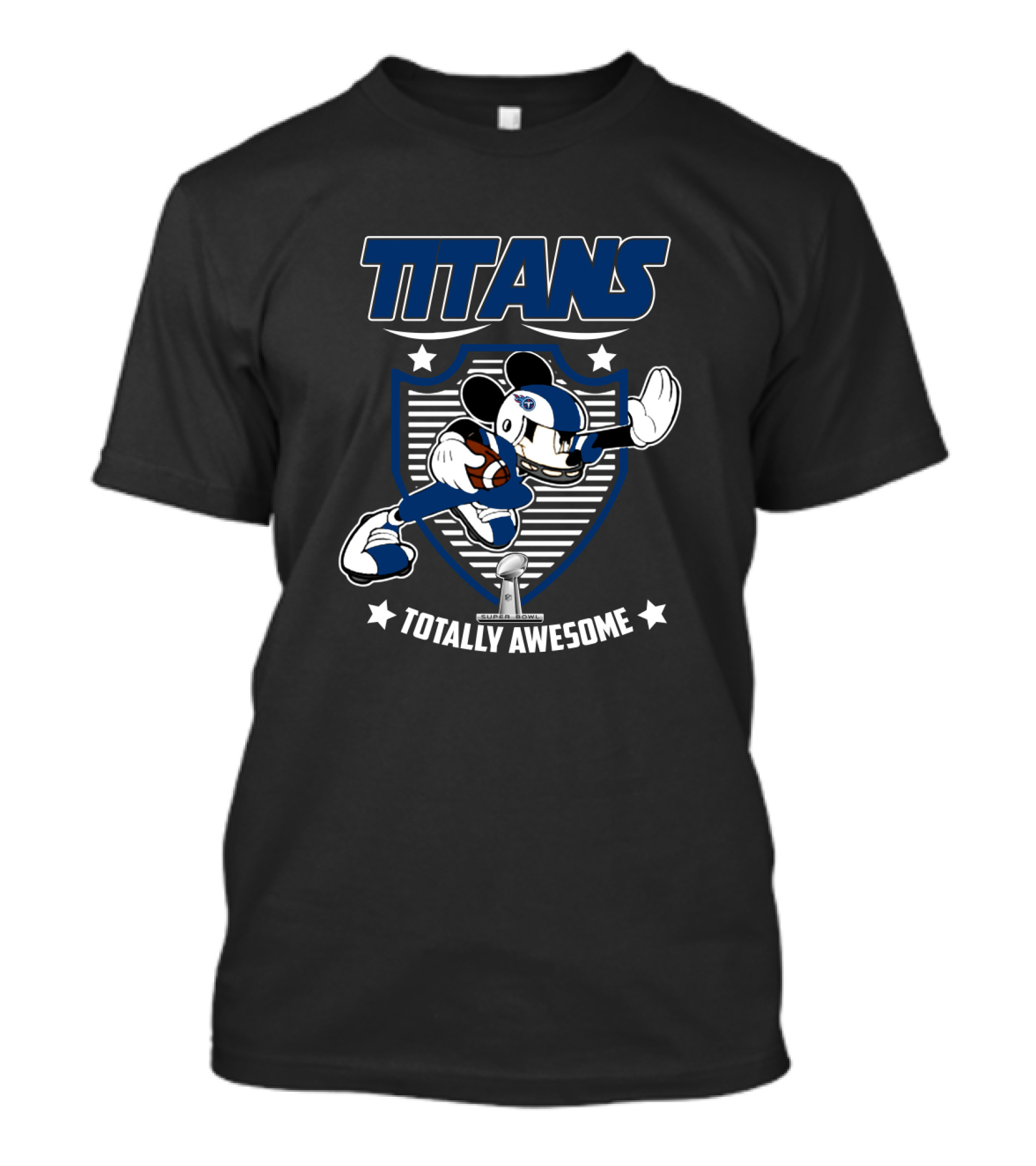 Titans Totally Awesome Mickey Football Fan Gear T-Shirt