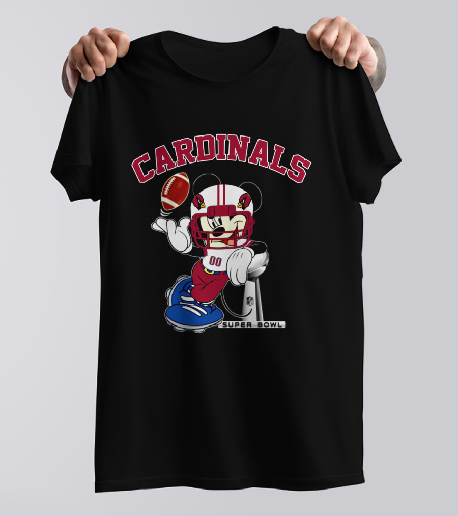 Cardinals Super Bowl Mickey Nfl Football T-Shirt