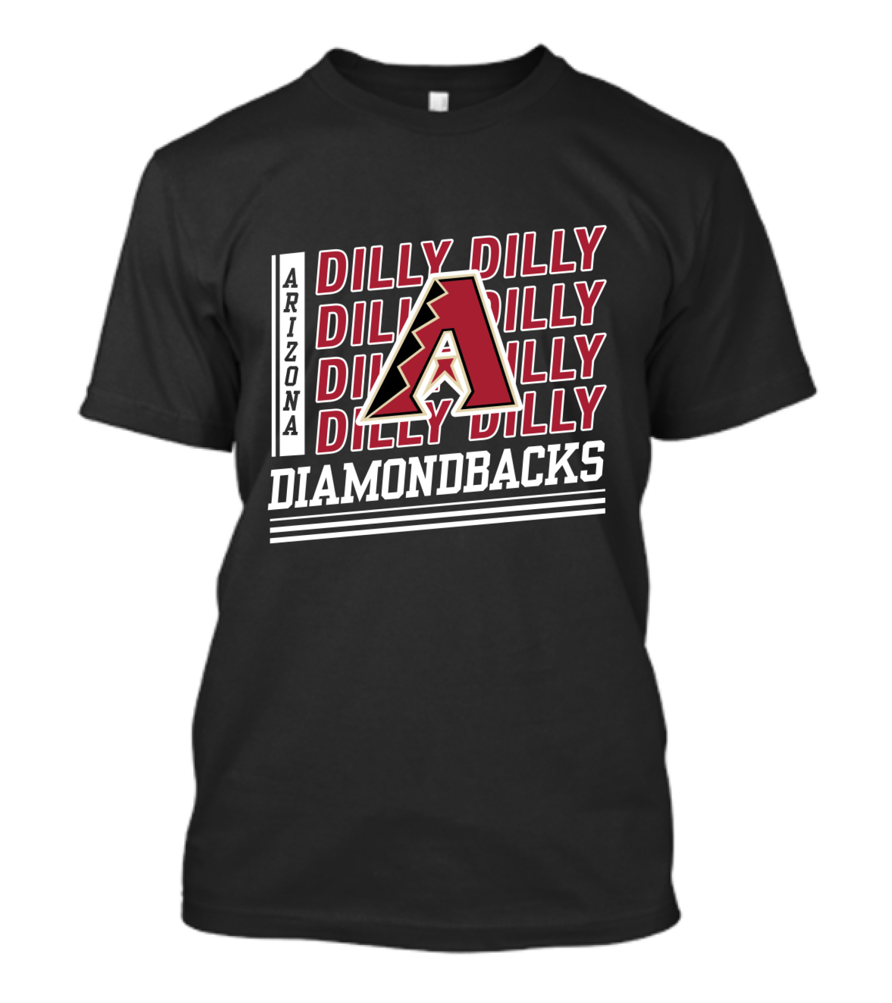 Arizona Diamondbacks Dilly Dilly A Logo Repeated Text T-Shirt