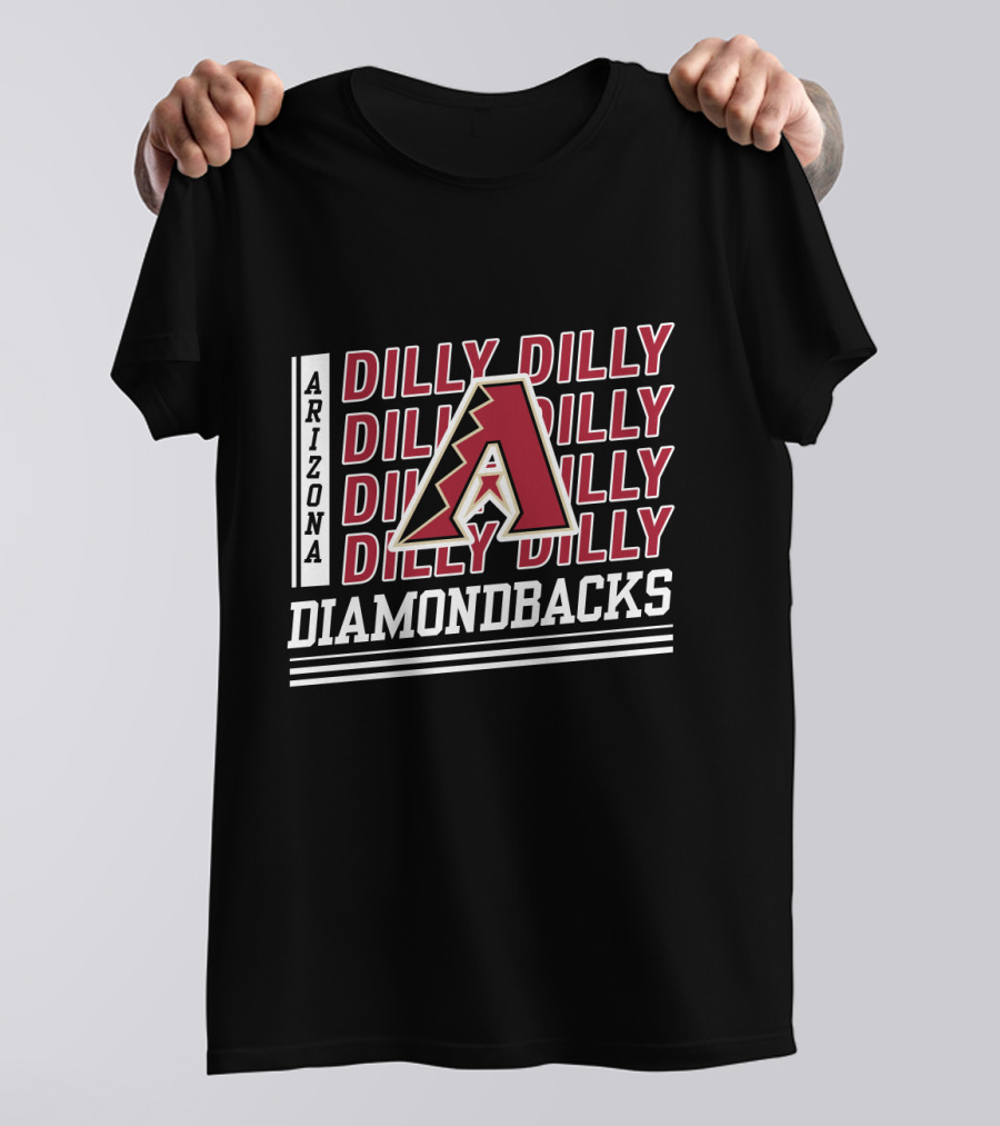 Arizona Diamondbacks Dilly Dilly A Logo Repeated Text T-Shirt