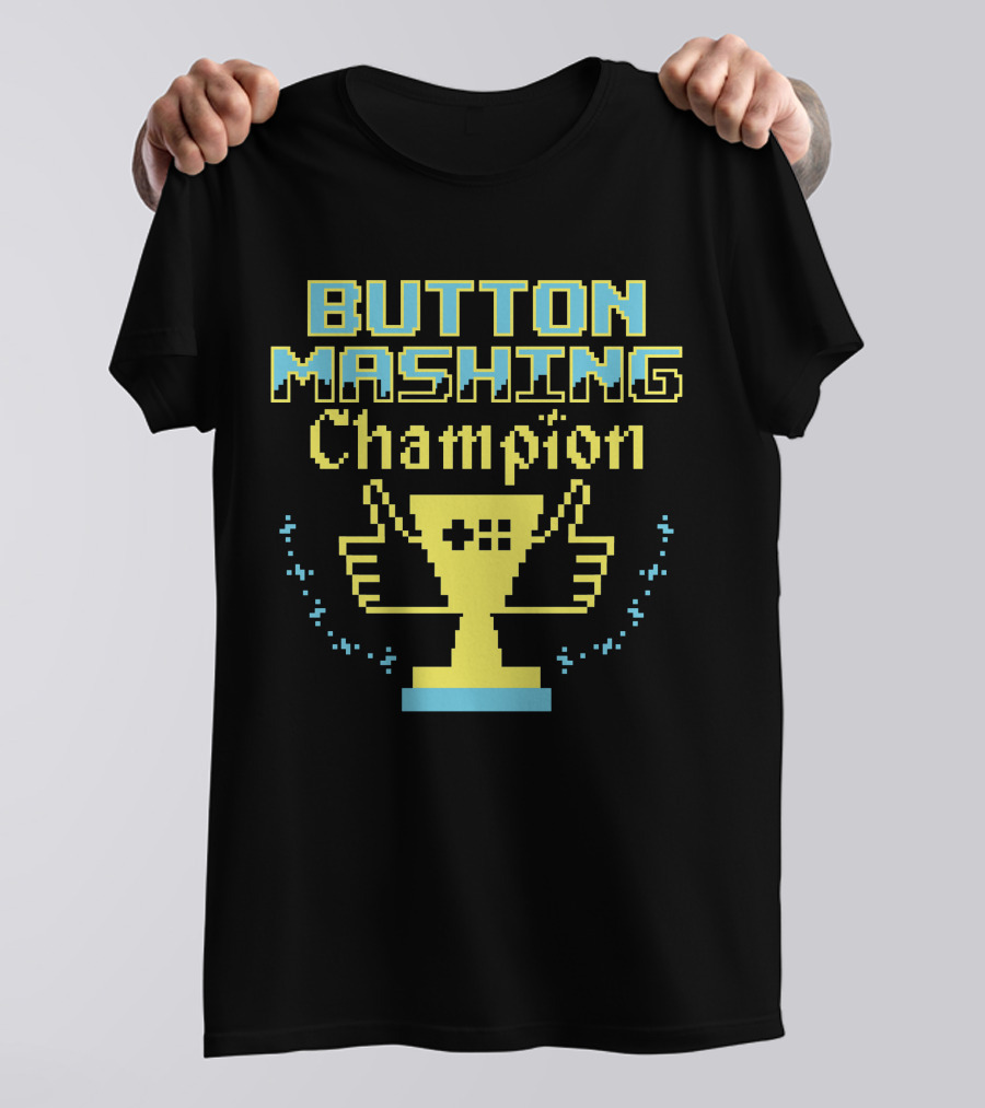 BUTTON MASHING CHAMPION TROPHY PIXEL ART WINNER T-Shirt