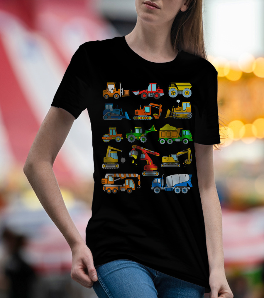 Construction Vehicles And Equipment Collection T-Shirt