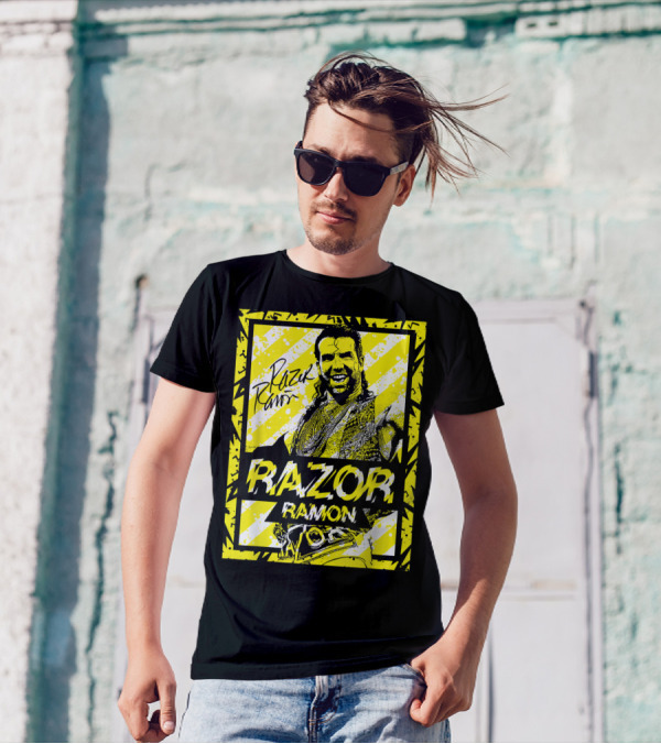 Razor Ramon Signature Yellow Stripes T-Shirt