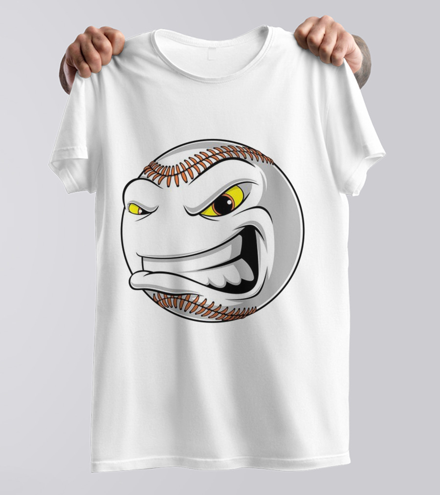 Angry Baseball Face With Fierce Expression T-Shirt