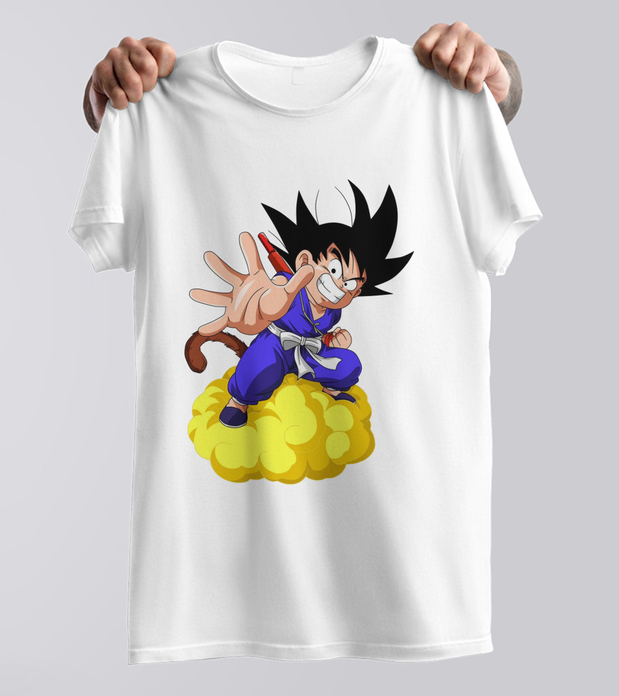 Goku Kid Riding Flying Nimbus Dragon Ball Classic Image T-Shirt