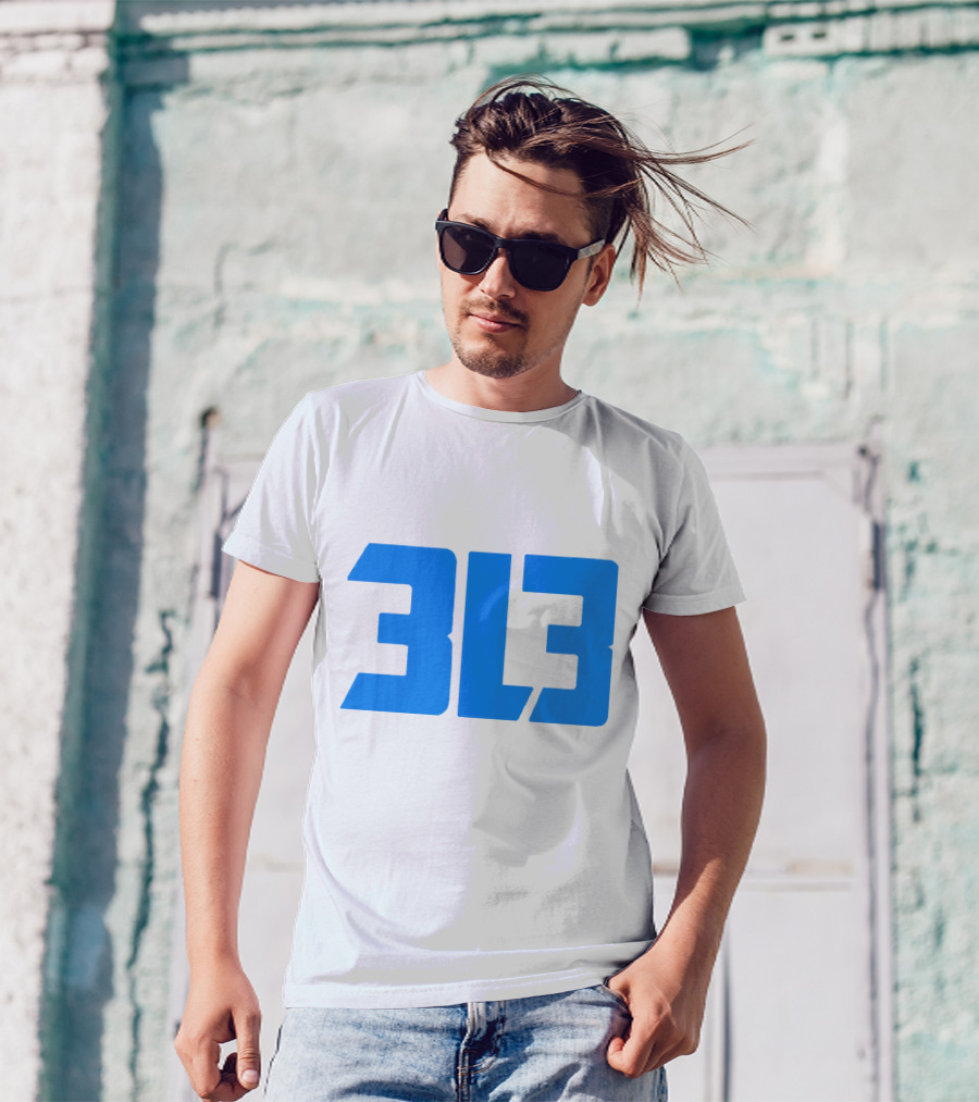 Detroit Lions 313 Bold Blue T-Shirt