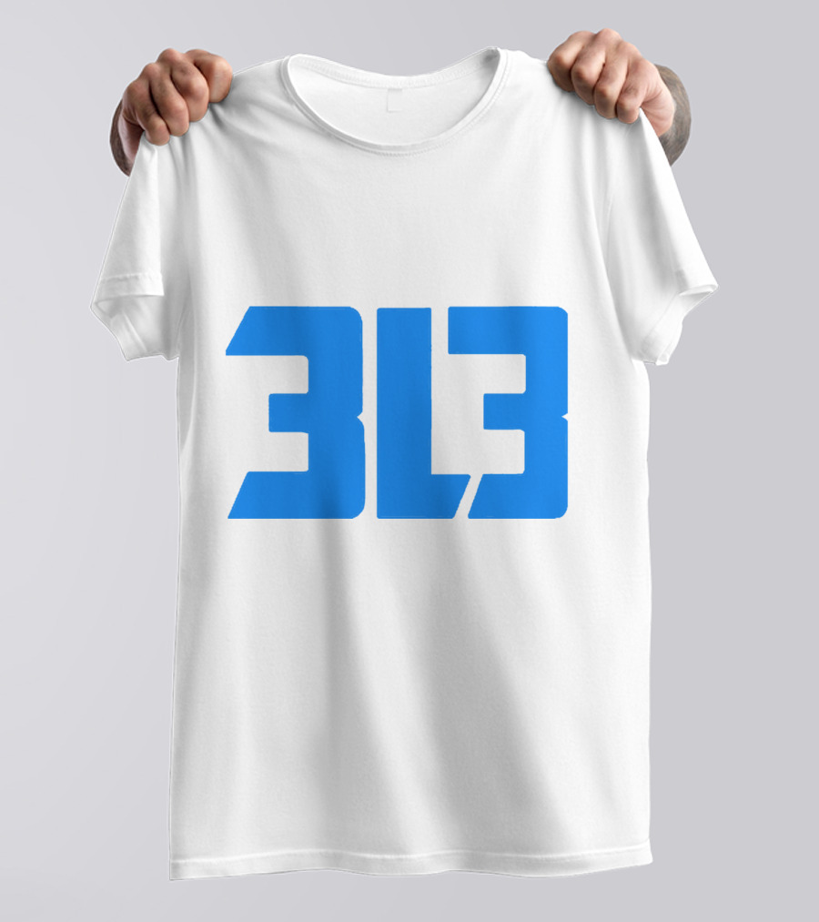 Detroit Lions 313 Bold Blue T-Shirt